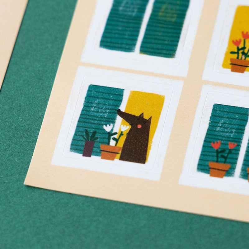 Creative houses sticker activity